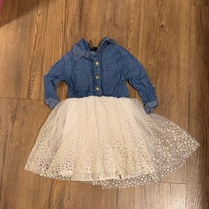 Stylish Blue and White Kids Dress